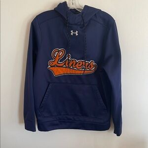 Under Armour Dark Blue Hoodie with Cream Logo